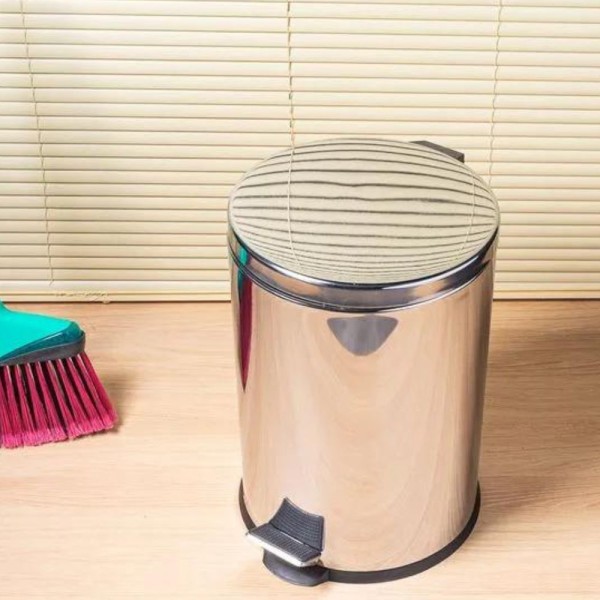 Encontraproduto.com.br - Lixeira de Inox com Pedal 5 Litros Coisas e Coisinhas
