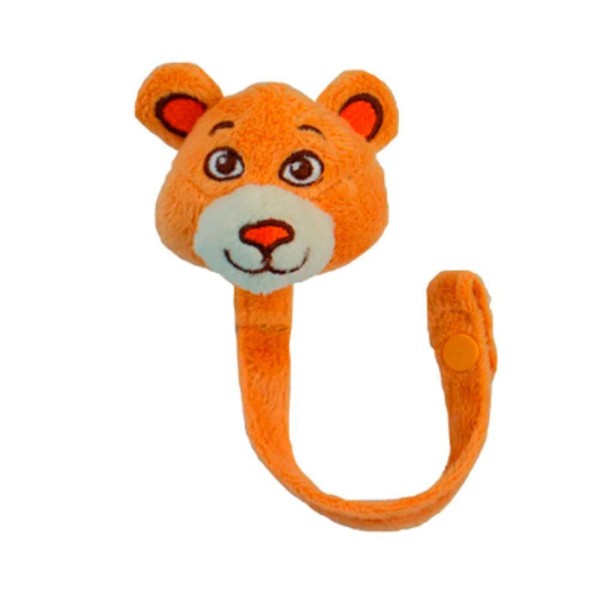 Encontraproduto.com.br - Prendedor De Chupeta Urso Antialérgico Laranja - Sonho De Luz