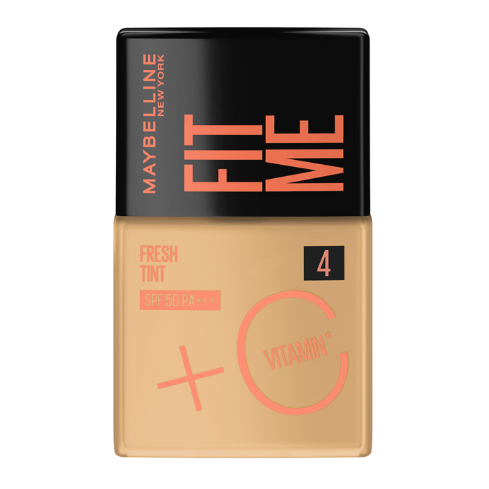Base Líquida Maybelline Fit Me Fresh Tint FPS50 Cor 4 Vitamina C 30ml