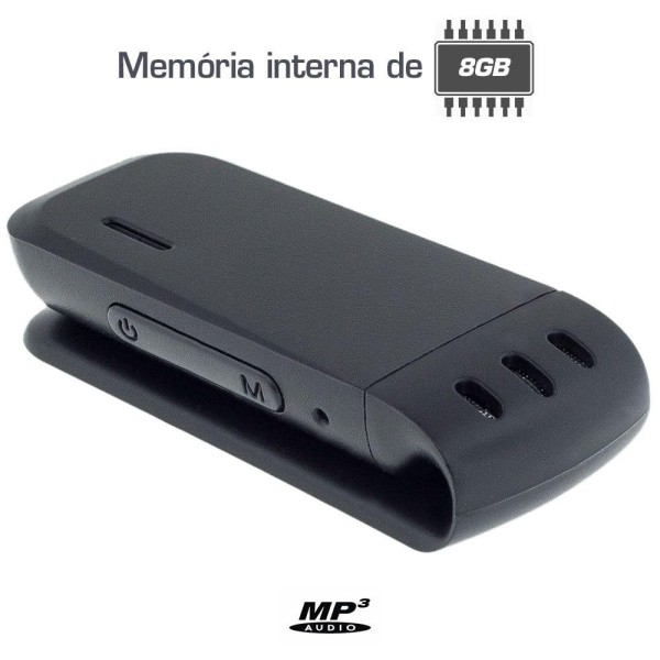 Encontraproduto.com.br - Gravador de Voz Espião com Fones de Ouvido Áudio/Micro