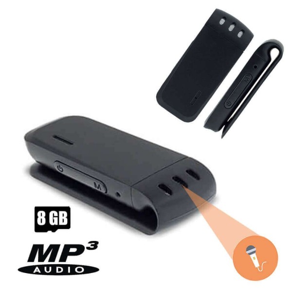Encontraproduto.com.br - Gravador de Voz Espião com Fones de Ouvido Áudio/Micro