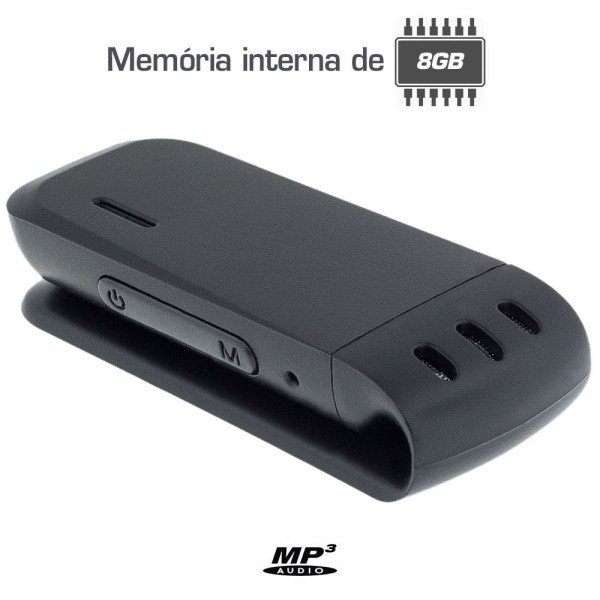 Encontraproduto.com.br - Gravador de Voz Espião com Fones de Ouvido Áudio/Micro