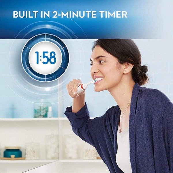 Encontraproduto.com.br - Escova de Dentes Elétrica Oral B 3D Smart Pro4000 com Sensor de Pressão