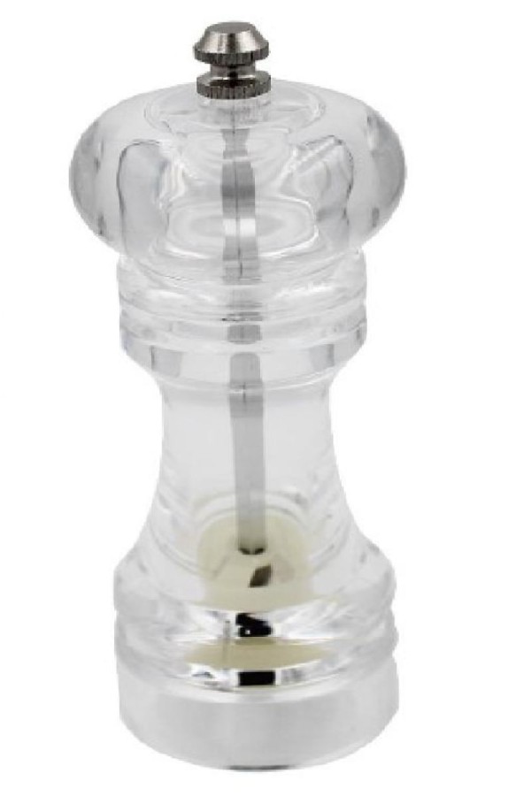 Moedor Acrílico 16 Cm Pimenta Sal Condimento Em Grão Manual