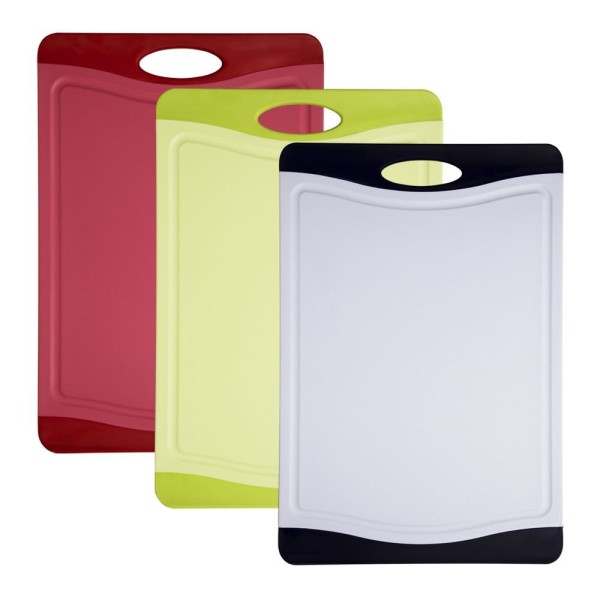 Encontraproduto.com.br - Kit 3 Tábuas De Corte Neoflam Flutto, Branco, Verde Vermelho