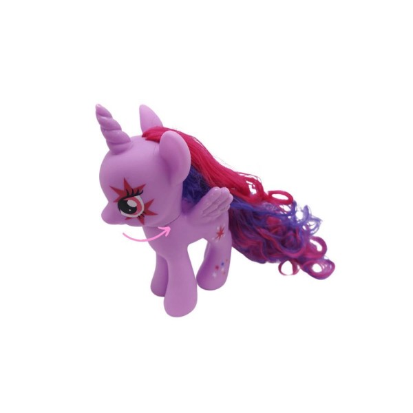 Encontraproduto.com.br - Brinquedo Unicórnio Ponei Cabelo Colorido Lilás