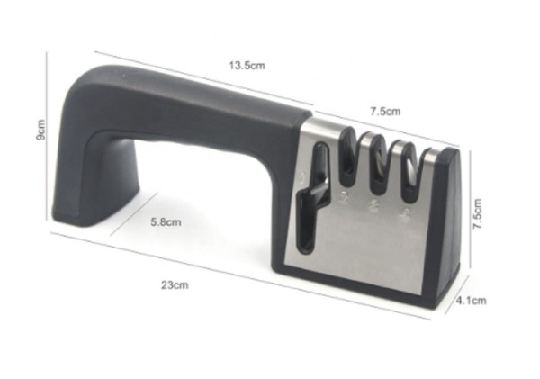 Encontraproduto.com.br - Afiador De Facas E Tesouras 4X1 Tungstenio Videa E Cerâmica