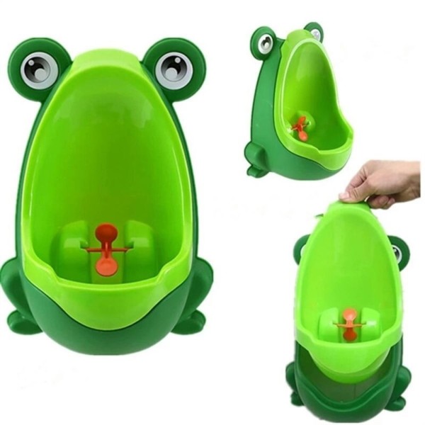 Encontraproduto.com.br - PINICO MICTORIO INFANTIL SAPINHO DESFRALDE TRONINHO BEBE MENINO XIXI COM VENTOSA DE PAREDE PORTATIL Cinza