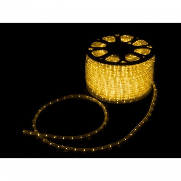 Mangueira Led Alto Brilho Decoração Natal 3000 Leds 13mm Branco Quente