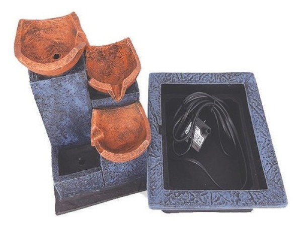Fonte De água Decorativa Resina Cascata 3 Quedas 5268 Bivolt