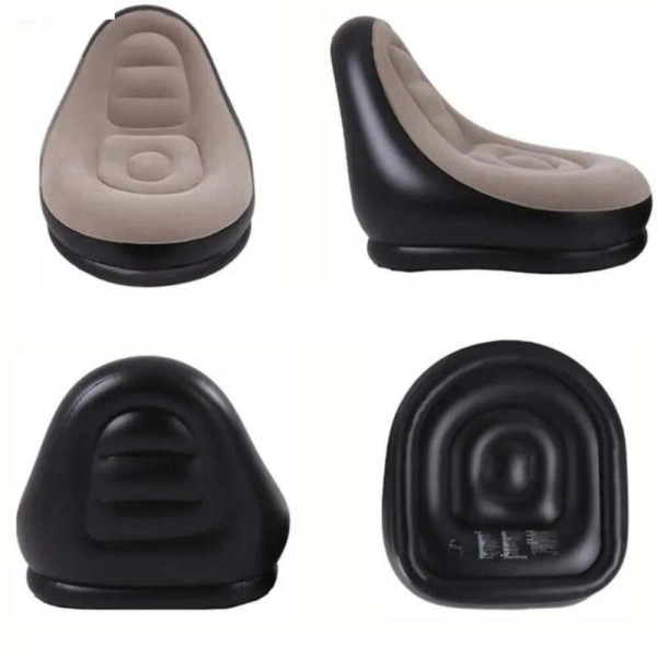 Encontraproduto.com.br - Sofa Poltrona Inflavel Kit 2 Em 1 Com Puff Ultra Lounge Cama Colchao Portatil Quarto Sala Jardim Piscina Luxo