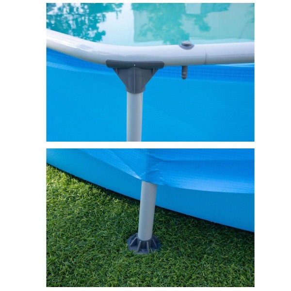 Encontraproduto.com.br - Piscina Articulada Uttil com Kit Reparo e Válvula de Drenagem Azul 9.495 Litros