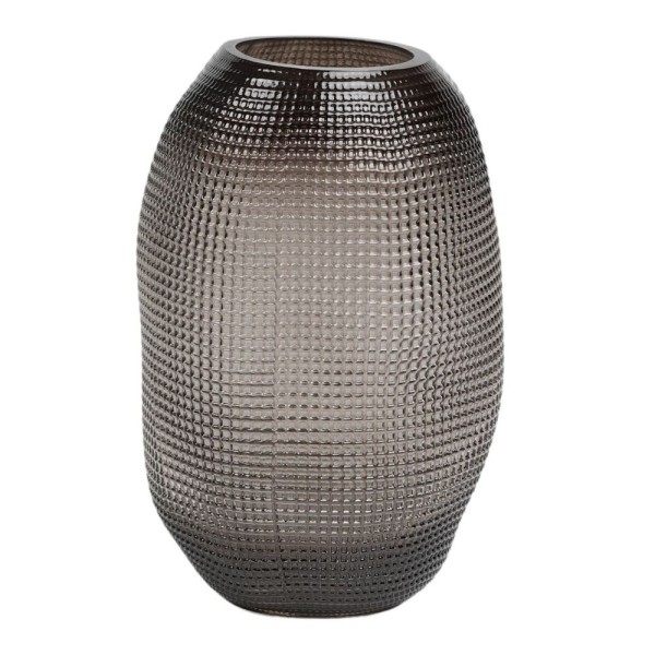 Encontraproduto.com.br - Vaso De Vidro Preto Fosco 15x25cm