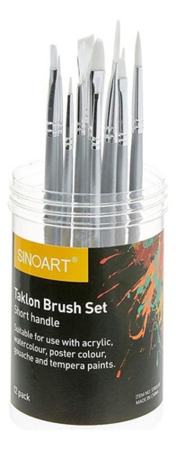 Pincel Sintético Kit 2 com 12 Unidades Sinoart