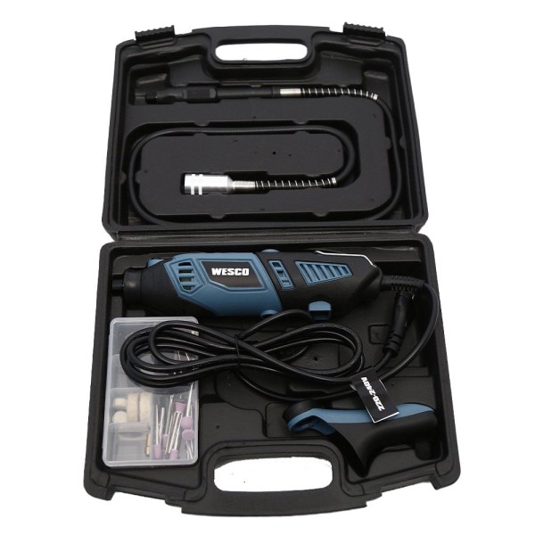 Encontraproduto.com.br - Micro Retífica Elétrica 160W 220V Com Maleta e Acessórios - WS3113K - Wesco