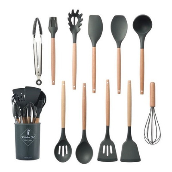 Encontraproduto.com.br - Jogo Utensílios de Cozinha Completo 19 Peças Rosa