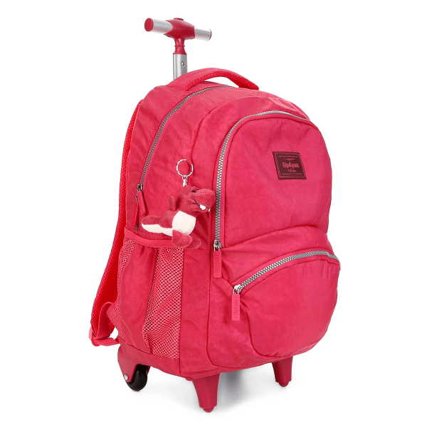 Encontraproduto.com.br - Mochila com Rodinhas e Alça de Costas Salmão Luxcel