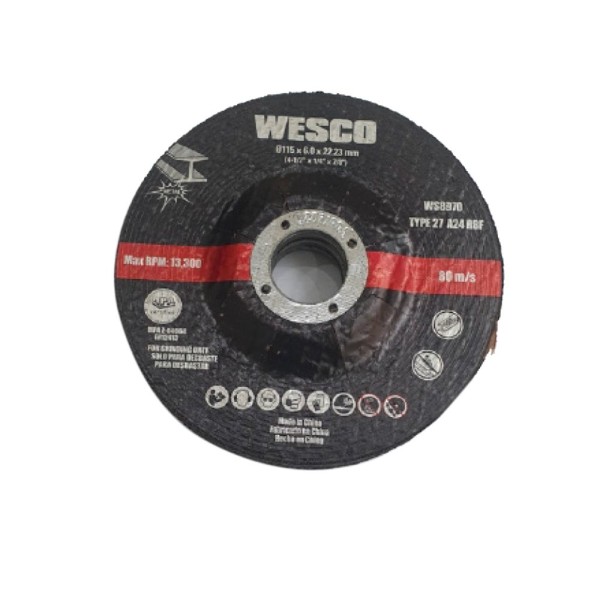 Kit Discos Abrasivos de Desbaste 3 Peças - Wesco