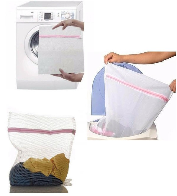 Encontraproduto.com.br - Kit 10 Saco Para Lavar Roupas 30X40 Delicadas Com Ziper