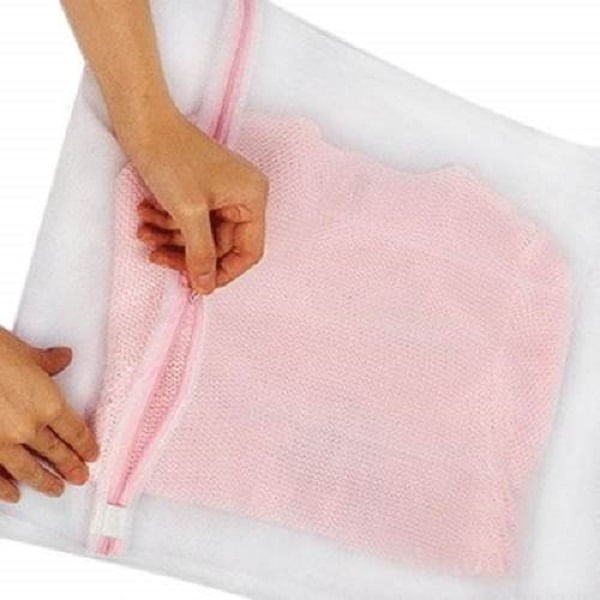 Encontraproduto.com.br - Kit 10 Saco Para Lavar Roupas 30X40 Delicadas Com Ziper