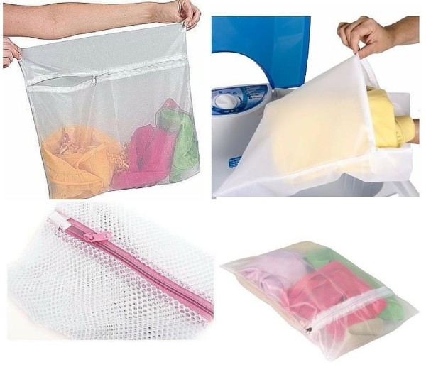 Encontraproduto.com.br - Kit 10 Saco Para Lavar Roupas 30X40 Delicadas Com Ziper