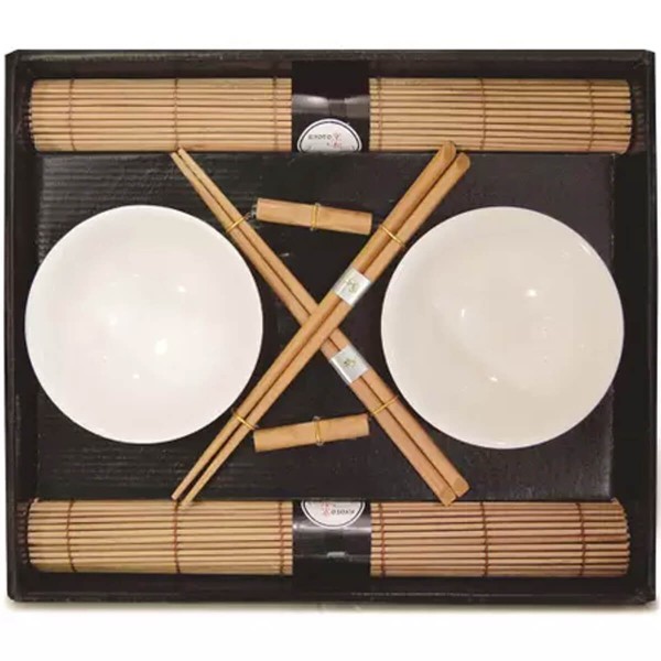 Encontraproduto.com.br - Kit Comida Japonesa Em Porcelana Com 8 Peças - Kyoto