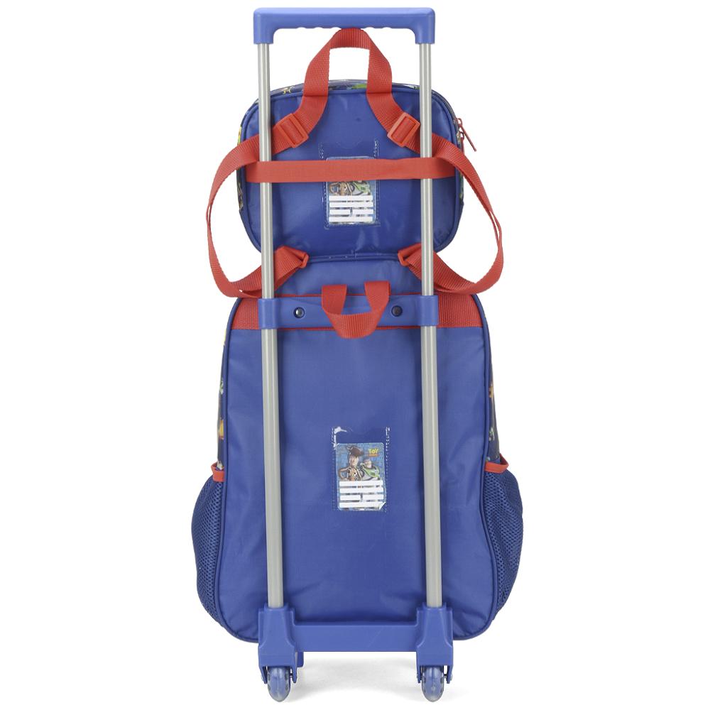 Kit Mochila de Rodinhas Lancheira Luxcel Toy Story Vermelho