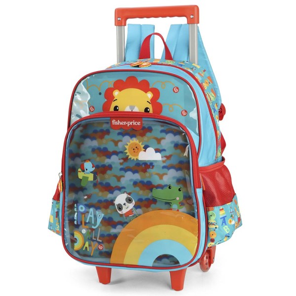 Encontraproduto.com.br - Mochila Infantil Com Rodas Fisher Price Azul