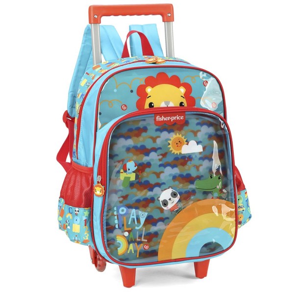Encontraproduto.com.br - Mochila Infantil Com Rodas Fisher Price Azul