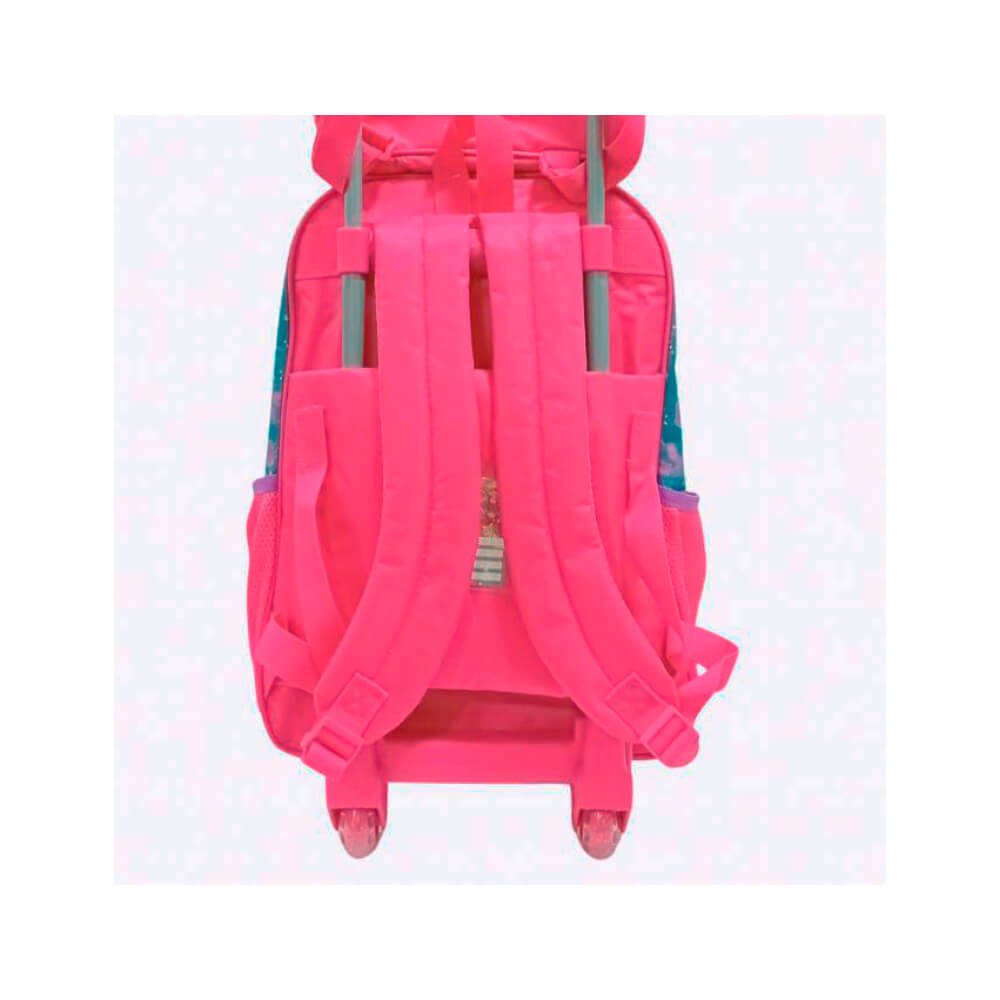 Encontraproduto.com.br - Kit Mochila de Rodinhas e Lancheira Luxcel Barbie Verde