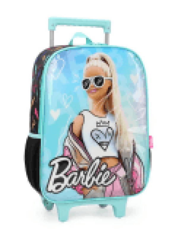 MOCHILA RODAS INFANTIL FEMININA BARBIE VERDE IC39102BB-VD MAXLOG