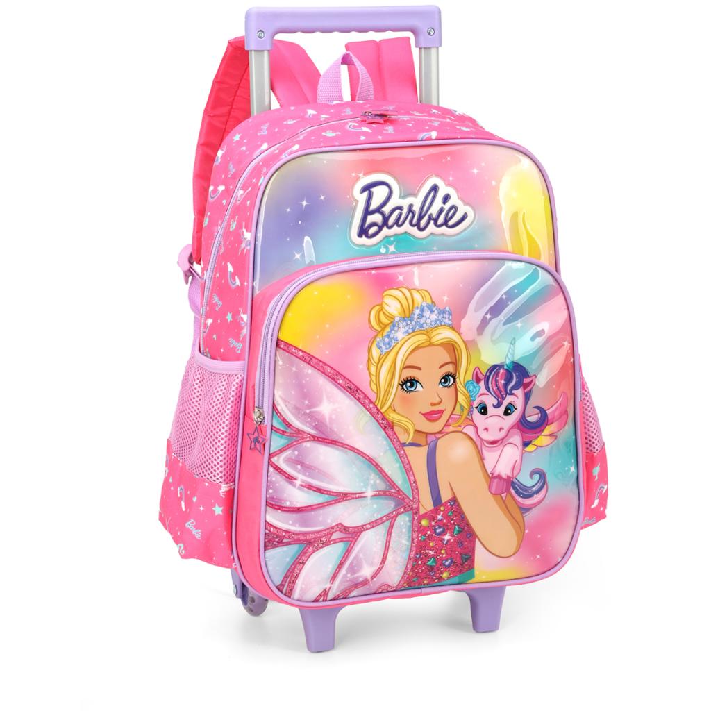 Encontraproduto.com.br - Mochila de Rodinhas Com Alça Luxcel Barbie Pink