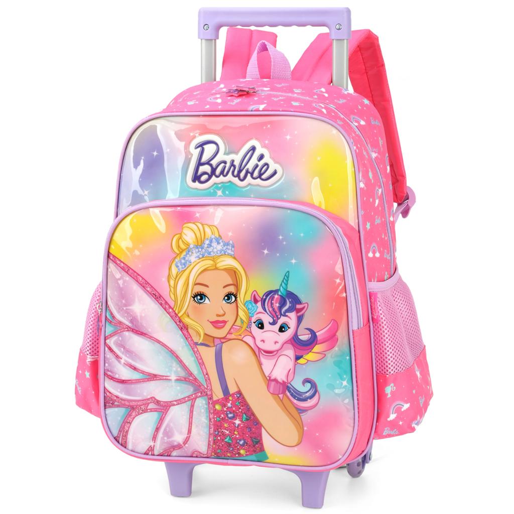 Encontraproduto.com.br - Mochila de Rodinhas Com Alça Luxcel Barbie Pink