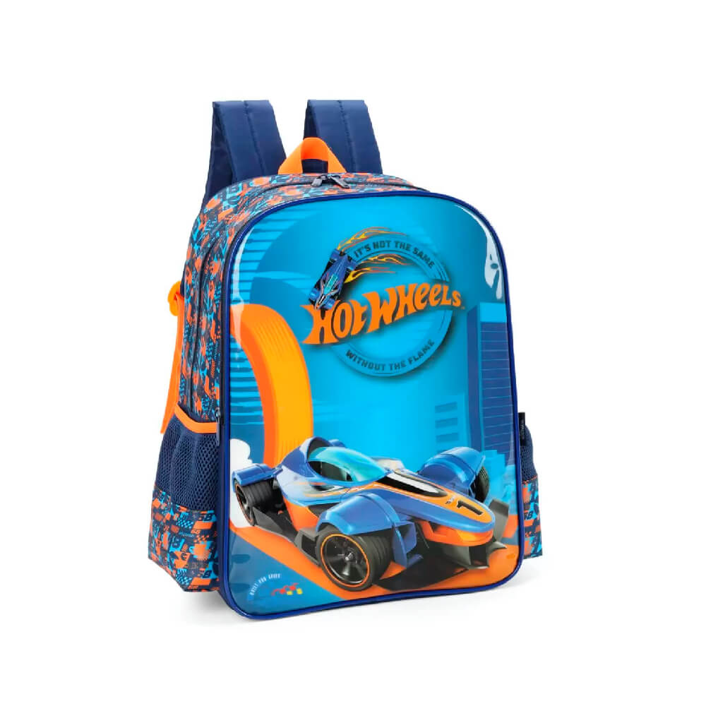 Mochila Infantil  Azul Hot Wheels - Luxcel