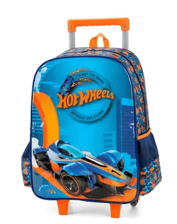 MOCHILA RODAS INFANTIL MASCULINA HOT WHEELS AZUL IC39152HW-AZ MAXLOG