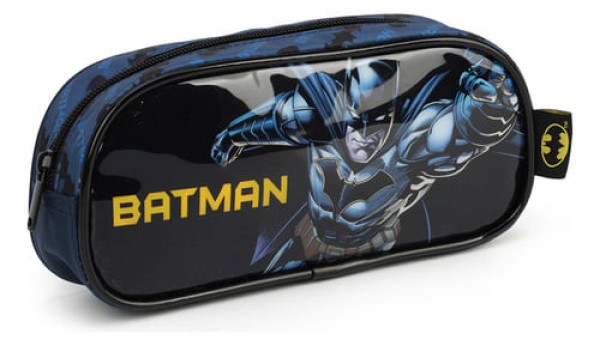 Encontraproduto.com.br - Estojo Escolar Batman Azul Maxlog