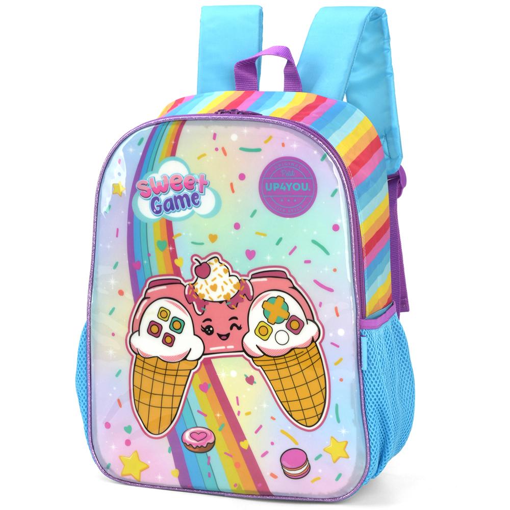 Encontraproduto.com.br - Mochila de Costas Luxcel Up4You Unicórnio Game Colorido