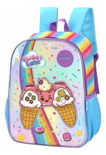 Encontraproduto.com.br - Mochila de Costas Luxcel Up4You Unicórnio Game Colorido