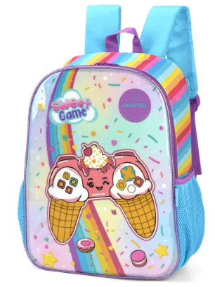 Encontraproduto.com.br - Mochila de Costas Luxcel Up4You Unicórnio Game Colorido