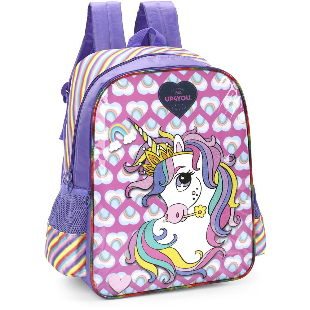 Encontraproduto.com.br - Mochila de Costas Luxcel Up4You Unicórnio Colorido