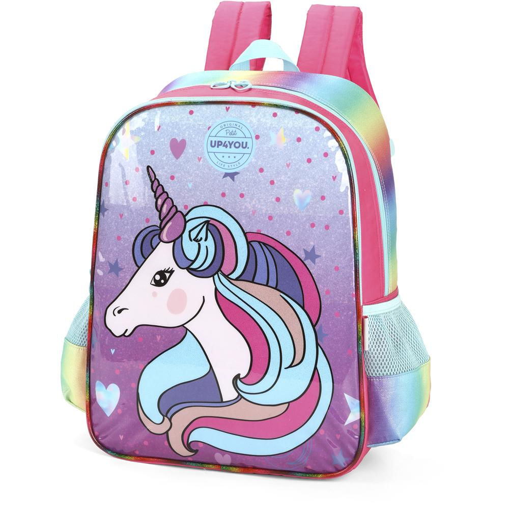 Encontraproduto.com.br - Mochila de Costas Luxcel Up4You Unicórnio Colorido