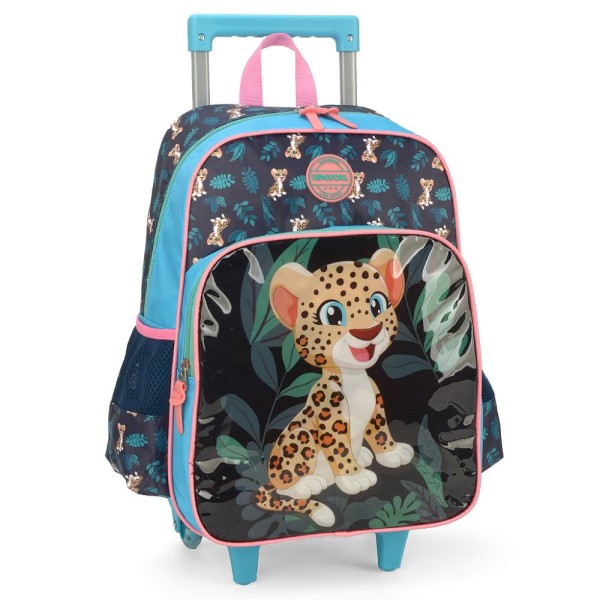 Encontraproduto.com.br - Mochila de Rodinhas Sem Alça Luxcel Up4You Onça Verde