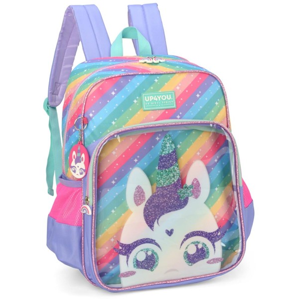 Encontraproduto.com.br - Mochila de Costas Luxcel Up4You Unicórnio Colorido