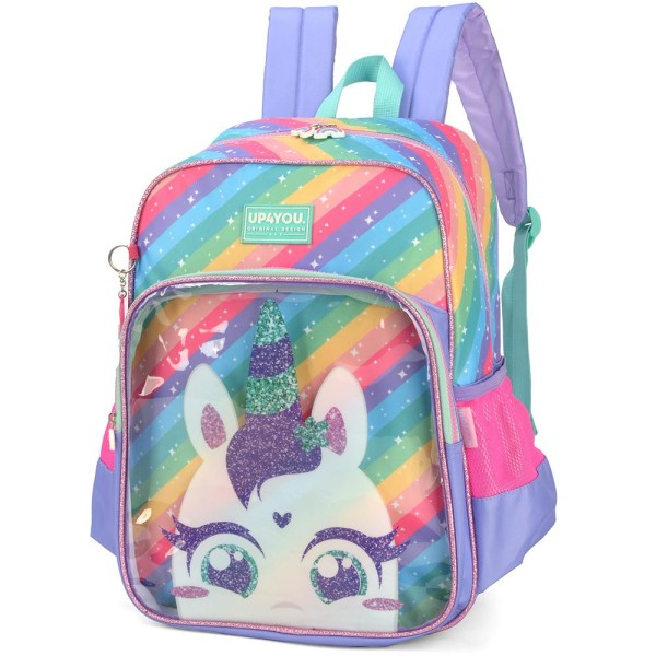 Encontraproduto.com.br - Mochila de Costas Luxcel Up4You Unicórnio Colorido