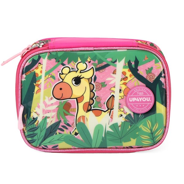 Encontraproduto.com.br - Estojo Box 100 Pens Luxcel Up4You Girafa Pink