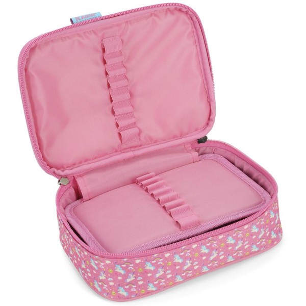 Encontraproduto.com.br - Estojo Box 100 Pens Luxcel Up4You Unicórnio Pink