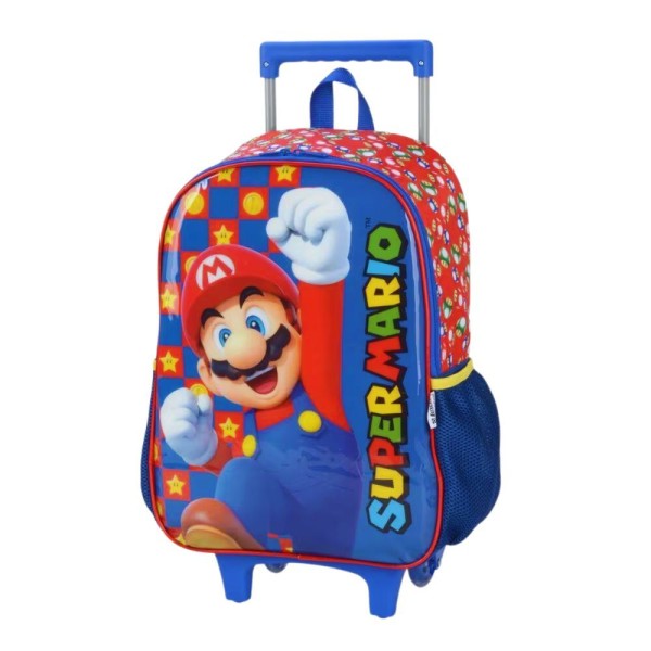 Encontraproduto.com.br - MOCHILA RODAS INFANTIL MASCULINA SUPER MARIO VERMELHO IC39432MO-VM MAX