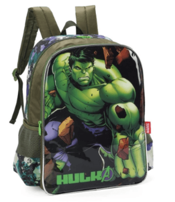 Encontraproduto.com.br - MOCHILA INFANTIL MASCULINA HULK VERDE IS39581AG-VD MAXLOG