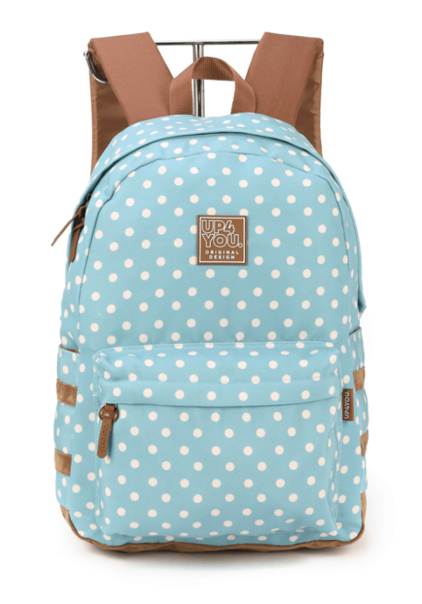 MOCHILA JUVENIL FEMININA BOLINHA UP4YOU BEGE MS46554UP-BG MAXLOG