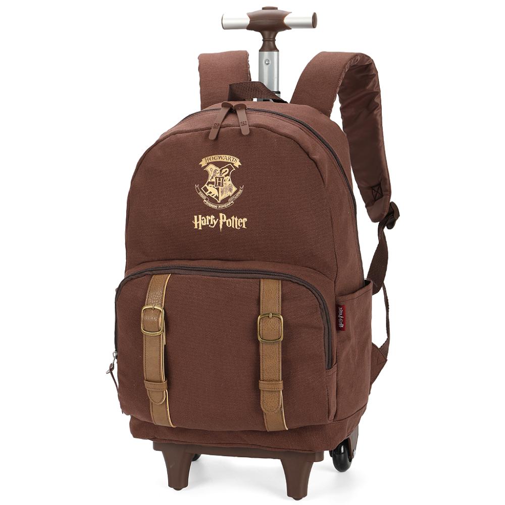 Encontraproduto.com.br - Mochila de Rodinhas Com Alça Luxcel Happy Potter Marrom